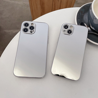 Coque antichoc en PC rigide électroplaqué miroir argenté et doré 2024 pour iPhone 16 15 Pro Max 14 13 12 11 Pro X XSMAX XR 7P