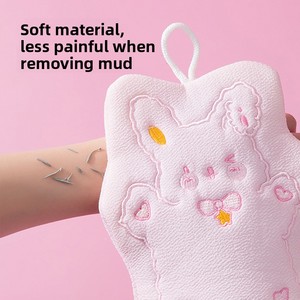Gants de bain exfoliants et produits de bain double usage en forme de lapin de dessin animé, pour un soulagement efficace des douleurs dorsales et une exfoliation sans effort - Product Image 3