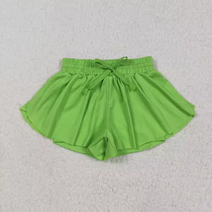 Pantalones Cortos de Yoga RTS 9 de Color Sólido con Diseño de Mariposa para Niñas, Cintura Elástica Deportiva, Transpirables - Product Image 6