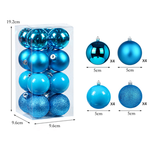 New Design 20pcs 5/6cm Shatter-proof Plastic 3 Colors <b>Christmas</b> Tree Pendant Hanging for Home Tree Decorations <b>Box</b> Packing - Product Image 2