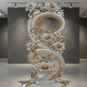 Horloge de sol grand-mère en teck de luxe, artisanale, mouvement à quartz moderne, rétroéclairée, pour une décoration intérieure élégante du salon - Product Image 4