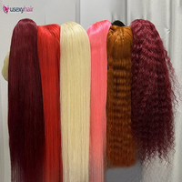 Perruque en cheveux humains ondulés avec dentelle frontale 13x6, couleur ombrée, 32 34 36 38 40 pouces, perruques en dentelle suisse colorées pour femmes noires
