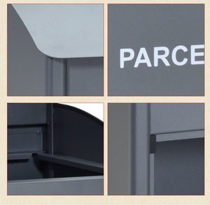 Boîte aux lettres extérieure moderne antivol en métal thermolaqué autoportante pour livraison express d'appartements avec support <span class=keywords><strong>UPS</strong></span> et POST - Product Image 6