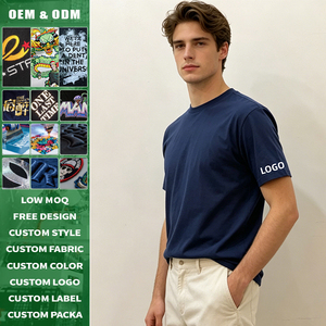 Unisex Regular Fit Plus Size 180gsm 100% Cotton Knitted Breathable <b>Tshirt</b> Custom Logo Printing OEM Service Premium Streetwear - Product Image 1