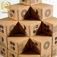 Boîte en carton ondulé robuste, taille personnalisée 3 mm 5 mm 6 mm, impression de logo noir, emballage en carton écologique
