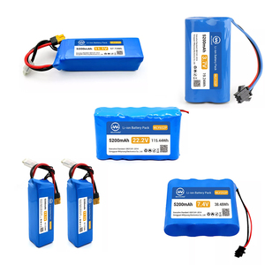 18650 बैटरी 7.4v 1200mah 1600mah 2000mah 2400 लिथियम-आयन बैटरी - Product Image 2