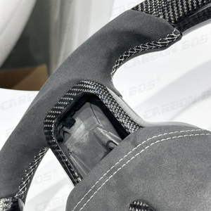 Volant en fibre de carbone noire véritable avec Alcantara pour <span class=keywords><strong>Ford</strong></span> <span class=keywords><strong>Raptor</strong></span> 2015 2017 2019 2020 <span class=keywords><strong>2021</strong></span> 2022 F150, livraison directe - Product Image 6