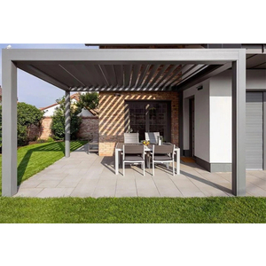 High Quality Luxury Villa Living Room Garden Gazebo <b>Pavilion</b> Outdoor Shade Aluminium Alloy Motorized Pergola - Product Image 4