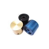 中国优质数控加工服务定制设计D圆形花键轴控制按钮旋钮，带M3紧定螺钉