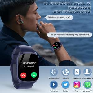 Montre intelligente pour homme et femme avec écran incurvé HD de 1.95 pouces et moniteur de fitness avec 112 modes sportifs Écouteurs IP68 - Product Image 3