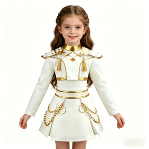 Costume di Alta Qualità per Bambine Ispirato ad Anime Demon Hunter Mira Rumi Zoey, <span class=keywords><strong>Abbigliamento</strong></span> Cosplay Kpop per <span class=keywords><strong>Halloween</strong></span>, Uniforme Bianca da Palcoscenico - Product Image 1