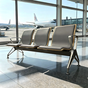 Professional Airport Chair with Armrest 3 Seater Design for Bank Waiting and Hospital <b>Bench</b> Use - Product Image 1