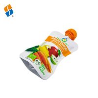Sachet Doypack à bec verseur personnalisé pour purée de fruits et de cacao, en feuille d'aluminium de qualité alimentaire, pour aliments pour bébés, compatible avec les machines de remplissage automatiques