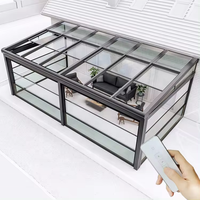 Véranda mobile pliable AS2047 TOMA, gain de place, résistante aux intempéries, écologique, utilisation en villa, construction en acier, design moderne, 20 ans
