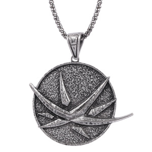 Collier de la série <span class=keywords><strong>Witcher</strong></span> Exquisite Action Role Playing Game Collier pendentif tête de loup Bijoux Cadeaux pour homme - Product Image 1