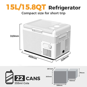 Réfrigérateur-congélateur portable ICECO MCD15B 12V-24V 15L à compresseur, en plastique, pour voiture tout-terrain - Product Image 2