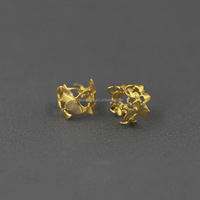 Rosaeflora "Late Autumn" Anting Daun Ginkgo Tanpa Tindik Perak Sterling 925 Asli Perhiasan Berkualitas Aksesori Netral