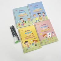 Jouet Éducatif Impression de Manuel Personnalisé Cahier Français Cahier Scolaire Livre Magique Réutilisable Lettres 3D en Creux Français