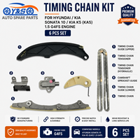 Kit de Cadena de Distribución de Acero Aleado de 6 Piezas para Sonata 10 y K5 1.5T Motor G4FS OE 24410-2M012/24420-2M000/24431-2M010/24430-2M021