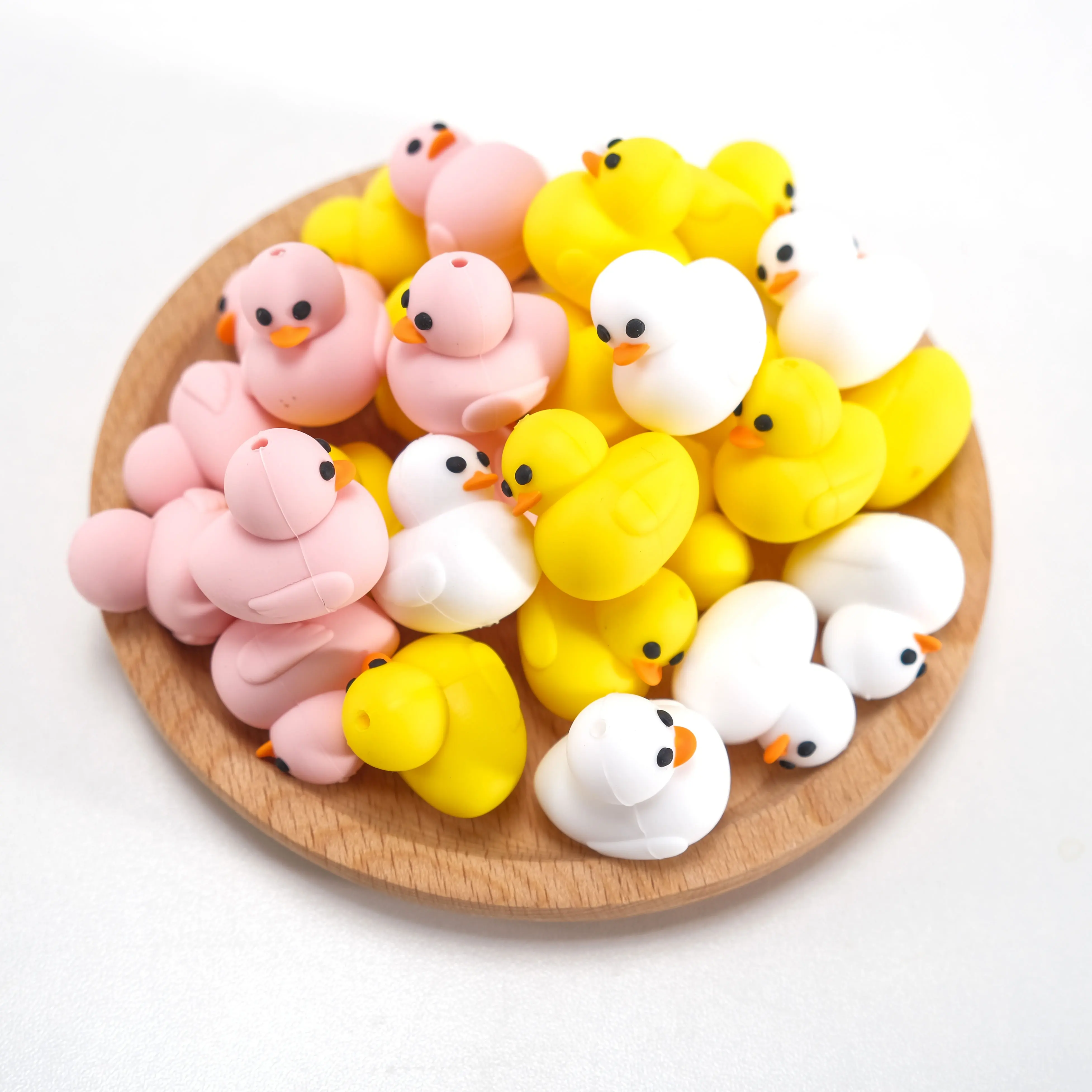 Wholesale Glitter ducks Diy Soothing Teething Loose Mixed Silicone Focal Beads Manufacturers Jewelry Accessories For Beaded Pen