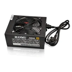 Manmu Oem 1000W Module Type Stroombron Pc Met 12Cm Ventilator Zwart Deksel 80 Plus Voeding Voor Pc Atx Computerbehuizing