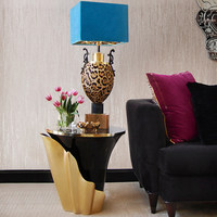 Table d'appoint de luxe en acier inoxydable Design minimaliste moderne pour salon une petite table basse artistique pour chambre