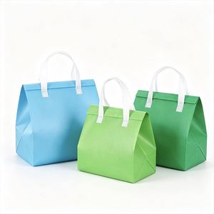 Sacs isothermes réutilisables en tissu non tissé robuste, écologiques, recyclables, personnalisables pour la livraison de nourriture, les supermarchés - Product Image 3