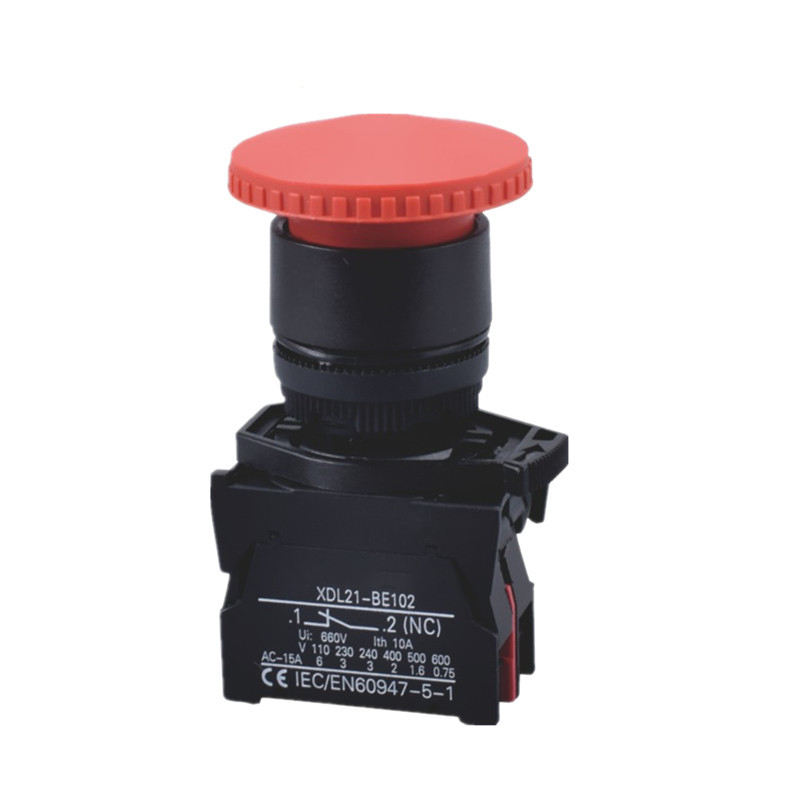 Stainless Steel IP65 10A 1NO Button Switch OEM Bulk Customization for Mass Production Home Appliance Emergency Stop 22mm Part