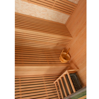 Sauna intérieur traditionnel Sunrans pour 3 personnes, en bois massif, bien-être familial pour la relaxation