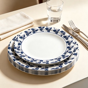 Platos de Papel Premium DAMAI PAMI, Contemporáneos, de 9 Pulgadas, Resistentes, Desechables, Aptos para Microondas, Resistentes al Agua y al Aceite - Product Image 6