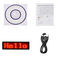 Insignias Empresariales con Letras LED, Letrero con Mensaje Móvil Programable, Etiquetas Magnéticas LED para Guías
