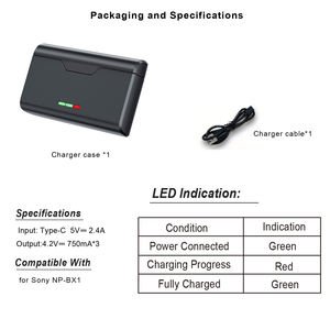 เครื่องชาร์จ<span class=keywords><strong>แบ</strong></span><span class=keywords><strong>ต</strong></span>เตอรี่อย่างรวดเร็วแบบ3ช่อง USB <span class=keywords><strong>แบ</strong></span>บพกพากล่อง<span class=keywords><strong>ชาร์จ</strong></span><span class=keywords><strong>แบ</strong></span><span class=keywords><strong>ต</strong></span>เตอรี่ความจุ5V <span class=keywords><strong>ที่</strong></span><span class=keywords><strong>ชาร์จ</strong></span><span class=keywords><strong>ต</strong></span>ิดผนังแบบเร็วสำหรับกล้อง NP-BX1<span class=keywords><strong>ที่</strong></span>ใช้ได้กับกล้อง ABS - Product Image 3