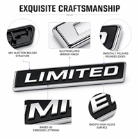 Badge de voiture en plastique ABS chromé, emblème automobile, style OEM, garniture personnalisée, logo de modèle, plaque signalétique, adhésif 3M, étanche, durable