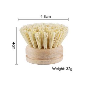 Brosse de nettoyage en fibre de coco personnalisée avec manche en bois - Durable et écologique pour la cuisine domestique - Product Image 4