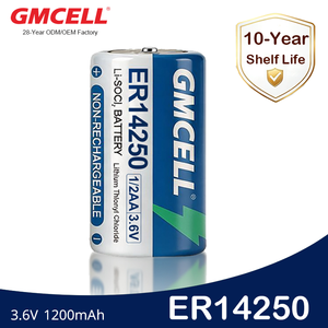 แบตเตอรี่ ER14250 แบบกำหนดเอง พร้อมแถบเชื่อม Li-SOCl2 ขนาด 1/2AA พร้อมขั้วต่อแบบเชื่อม สำหรับแบตเตอรี่มิเตอร์น้ำและก๊าซ - Product Image 2