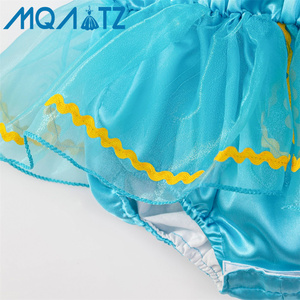 MQATZ nuovo arrivo ragazze blu Cosplay abito da principessa modello solido Costume da neonato per piccola principessa APF02 - Product Image 6