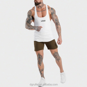 Mùa Hè Thể Thao Chất Lượng Cao Biểu Tượng Tùy Chỉnh In Đàn Hồi Trở Lại Dây Đeo Ráp Dây Cơ Bắp Phù Hợp Với Singlet Vest Người Đàn Ông Phòng Tập Thể Dục y-Trở Lại Tank Top Người Đàn Ông - Product Image 5