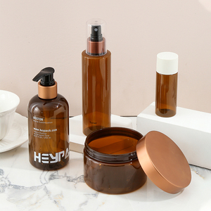 Bán Buôn Chai Nhựa Container Amber Mỹ Phẩm Lotion Chai Với Bơm, Rỗng Pp Nâu Kem Jar Dropper Chai Bao Bì - Product Image 4