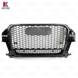 Griglia Anteriore Stile RS a Nido d'Ape Nero Lucido in Plastica per <span class=keywords><strong>Audi</strong></span> <span class=keywords><strong>Q3</strong></span> 8U Pre-Restyling 2011-2015 Accessori di Alta Qualità Kit Carrozzeria - Product Image 2