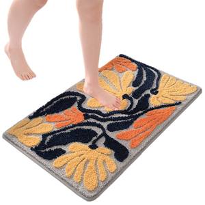 Alfombra de baño con patrón abstracto, rectangular, imitación de cachemira, antideslizante, absorbente, para el hogar, alfombra para el suelo del baño - Product Image 4