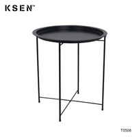 Table basse pliante en métal au design moderne pour salon, meubles de maison en provenance de Chine KC-T0508