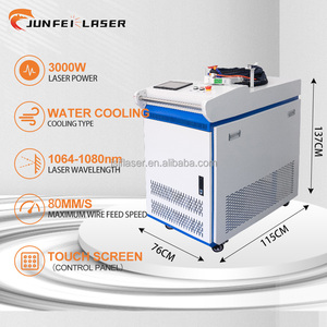 Máquina de Limpieza Láser de Fibra Portátil JUNFEI OEM CE de 3000W con Enfriador de Agua para Limpieza de Superficies Metálicas de Aluminio - Product Image 3
