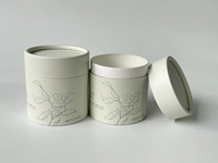Emballage en tube en carton pour bougie de massage écologique blanche, coton-tige, conteneurs cylindriques en carton, vêtements, sous-vêtements, pot en papier