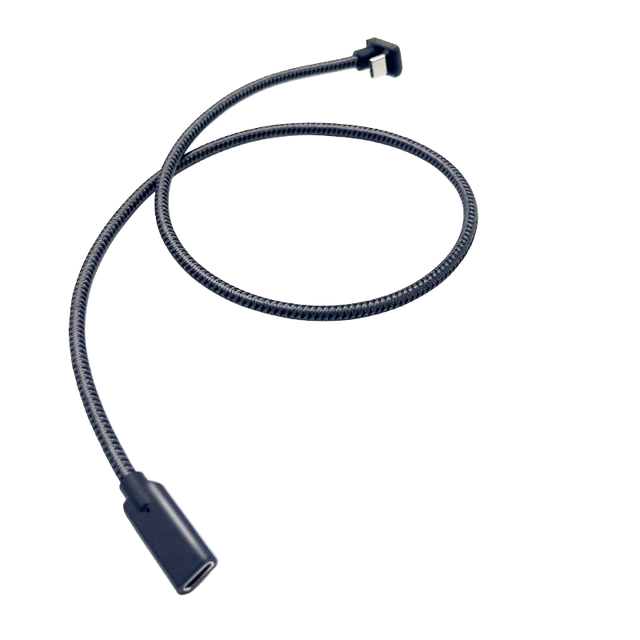 Custom U-Shaped Angled Type-C Male to Female Extension Cable USB Charging Data Cable