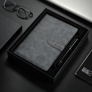 Ensemble cadeau de carnet et stylo personnalisés A4 A5 A6, noir, bleu, marron, journal d'affaires avec boîte en mousse EVA, cadeau promotionnel, ensemble de carnets - Product Image 2