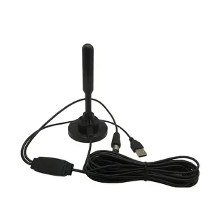 Fábrica direta plug and play TV grande ventosa antena amplificador de alta amplificação USB powered antena digital