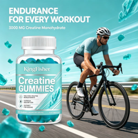 Approvisionnement en gros : Gommes de créatine monohydrate 3000 mg pour la croissance musculaire, le soutien des performances, complément alimentaire, marque privée