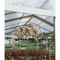 Tentes en verre pour événements en plein air TENTCHO, grandes et robustes, pour mariages, en aluminium, transparentes, 20x40, pour 500 personnes