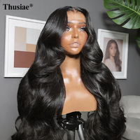 Perruques Lace Front Body Wave en Cheveux Humains Double Drawn Personnalisables Pré-Pluckées 13x4 HD Transparent Lace Brésilien Remy Sans Colle