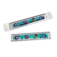 Règle remplie de liquide avec logo personnalisé de 20cm 8 pouces avec paillettes à l'intérieur